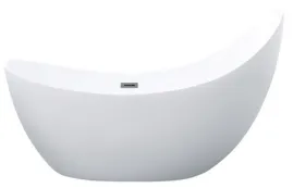 2000mm Freestanding Bathtub - Overflow - Gloss White