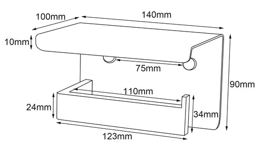 IVANO Series Chrome Toilet Paper Holder