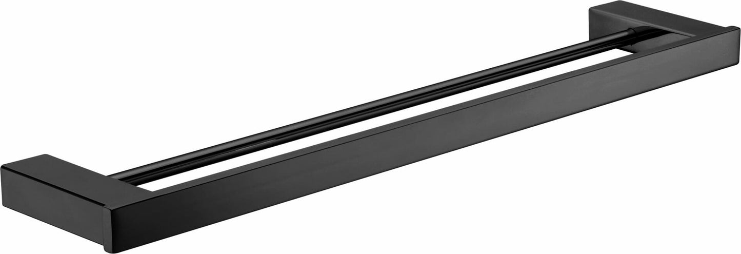 Rosa Double Towel Rail 750 mm- Matt Black
