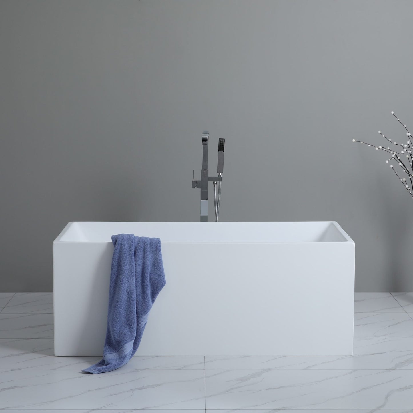 1500mm Theo Multifit Bathtub - No Overflow - Gloss White