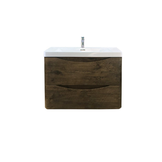 Oakland Wood Grain PVC Vanity - Dark Oak - 750mm