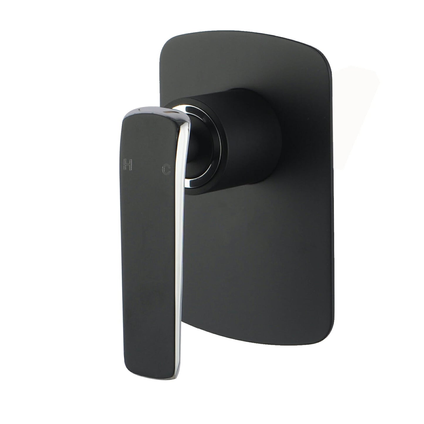 Esperia Matte Black & Chrome Wall   Mixer