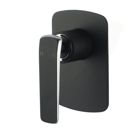 Esperia Matte Black & Chrome Wall   Mixer