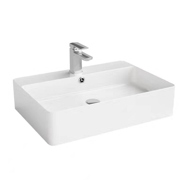 Ultra Slim Gloss White Fine Ceramic - Basin - 600