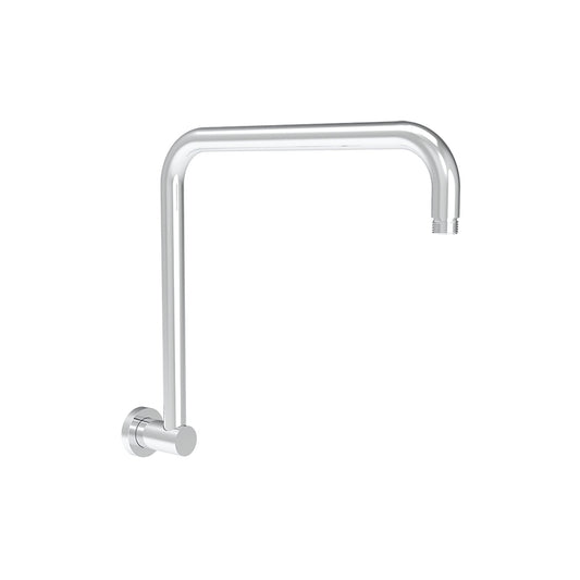 Round Chrome Rectangle Curved Wall Shower Arm - PRY020