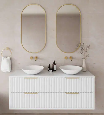 1200mm Rome Wall Hung Vanity PVC - Cabinet Only - Single Bowl - Matte White