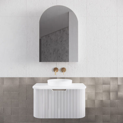 RIVA BERGEN MATTE WHITE 750MM SINGLE BOWL WALL HUNG VANITY