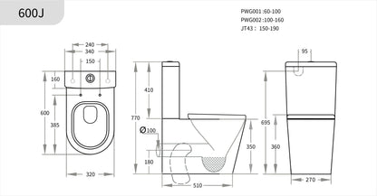 Avis Rimless Junior Toilet Suite - Gloss White