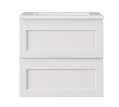 600mm Fremantal Wall Hung Vanity PVC Cabinet Only - Matte White
