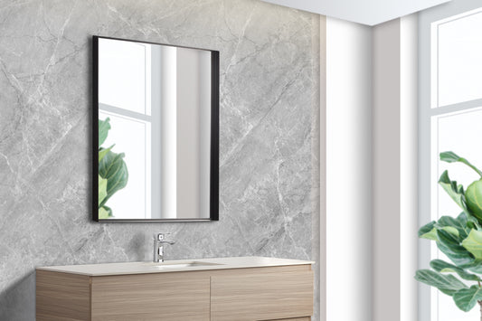 900mm Qubist Framed Square Mirror
 - Matte Black