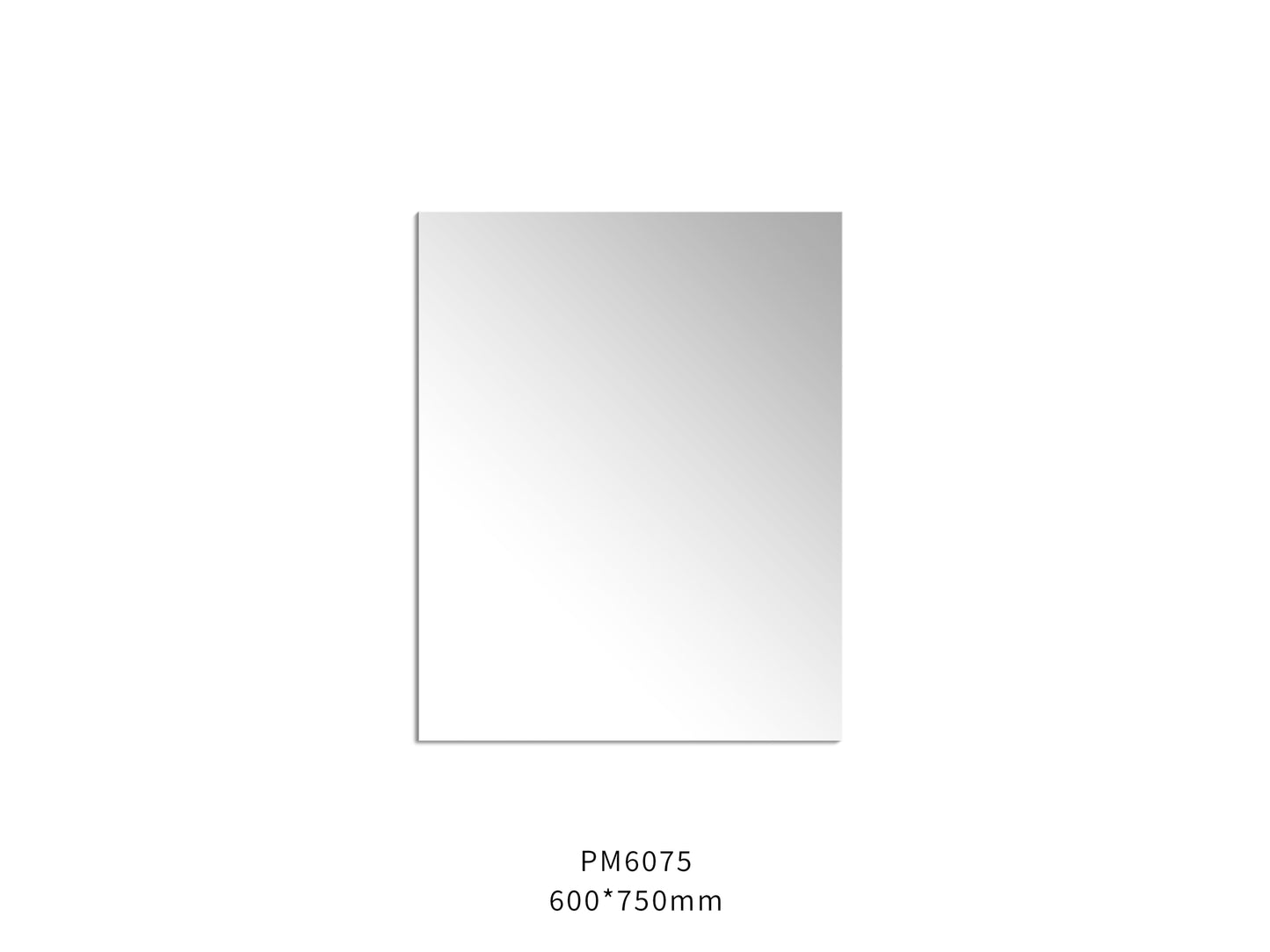 600mmx750mm - Plain Pencil Edge Framless Mirror