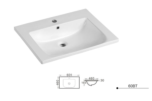 600mm Elivia Ceramic Top - Gloss White