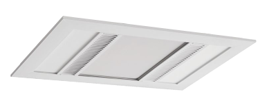 Phoenix 1000w Halogen 3 in 1 Bathroom Heater & High Extraction Exhaust Fan with 2 Tricolour LED Light Panels - White