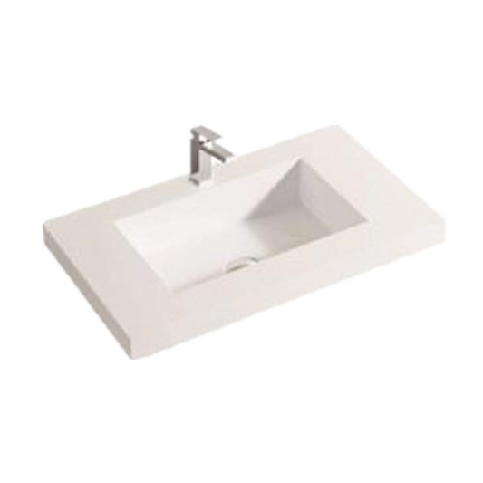 600mm  Poly Top - Gloss White