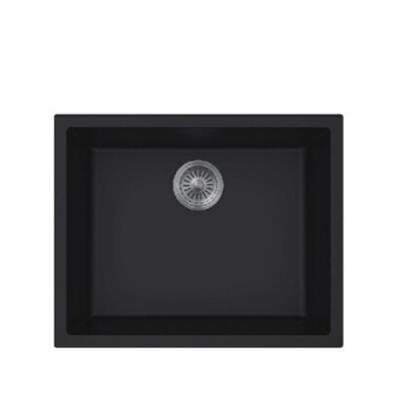 Black Single Bowl Granite Sink -   570x470x114mm