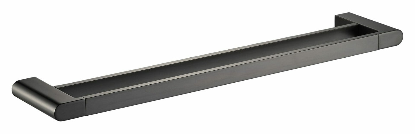 Flores Double Towel Rail 800 mm - Gunmetal