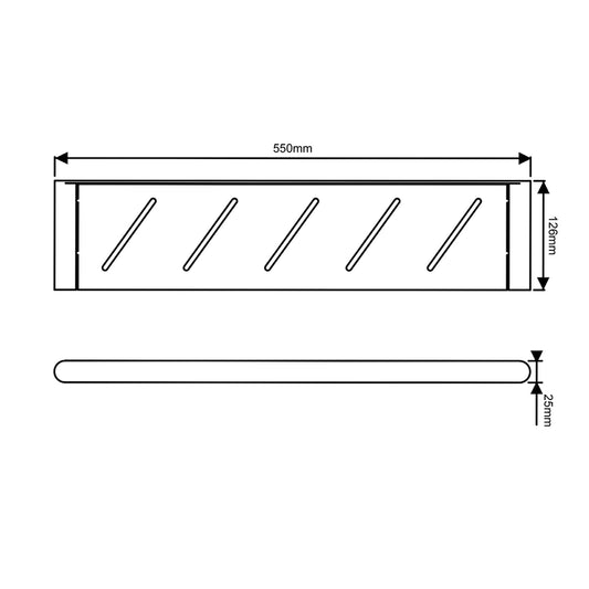 RUSHY Series Gun Metal Grey Stainless Steel Shelf