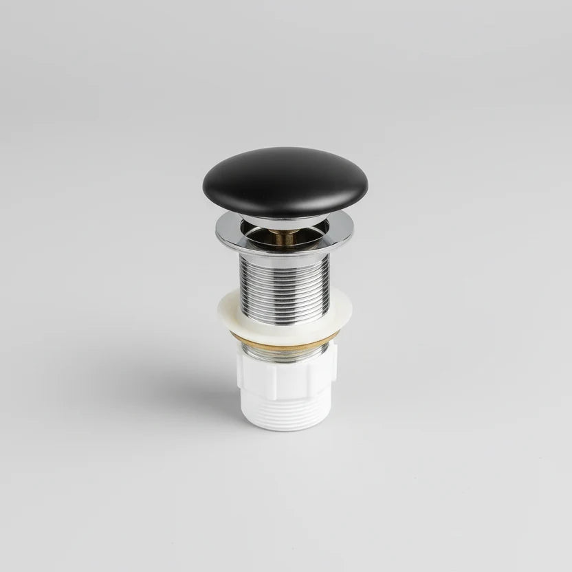Matte Black Ceramic Cap for Pop-up Waste