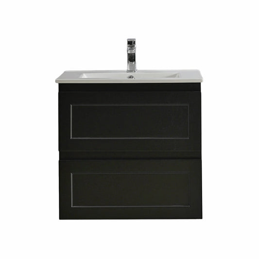 600mm Fremantal Wall Hung Vanity PVC Cabinet Only - Matte Black