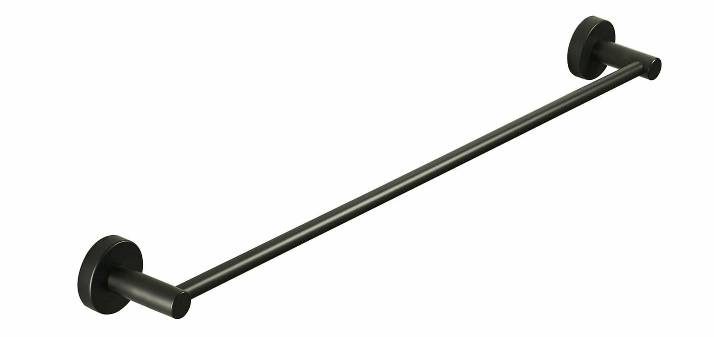 Otus Round Single Towel Rail 600mm - Gunmetal