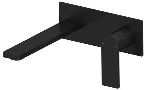 Ruki Wall Basin Mixer - Matt Black