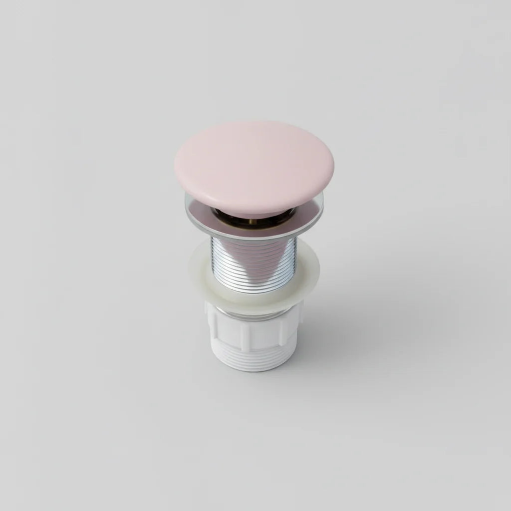 Matte Pink Ceramic Cap for Pop-up Waste