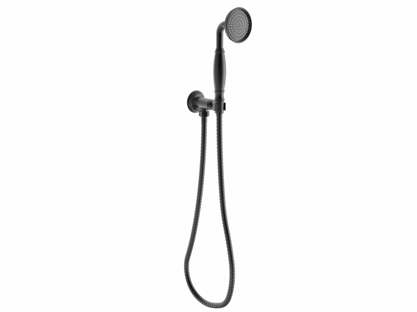 Clasico  Handshower On Wall Outlet Bracket in Matt Black