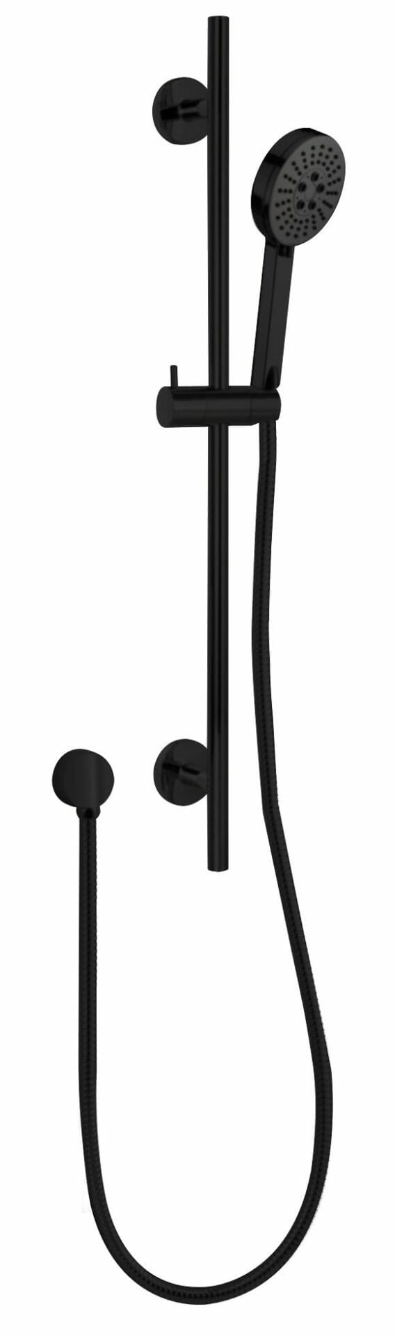 Otus Sliding rail shower set - Matt Black