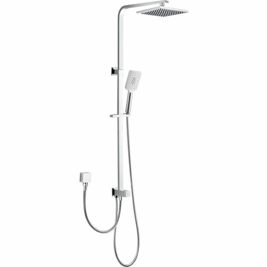 Eden Square Multi-function Shower Set Two Hoses - Chrome