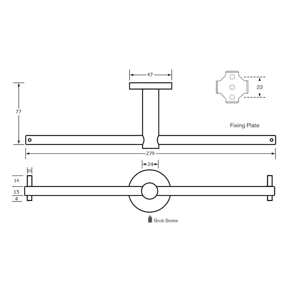 Double Toilet Roll Holder - Designer Black Finish