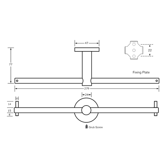 Double Toilet Roll Holder - Designer Black Finish