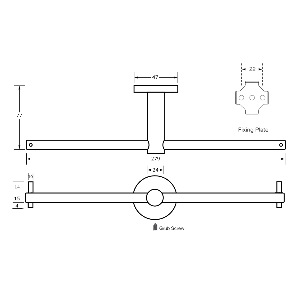Double Toilet Roll Holder SS