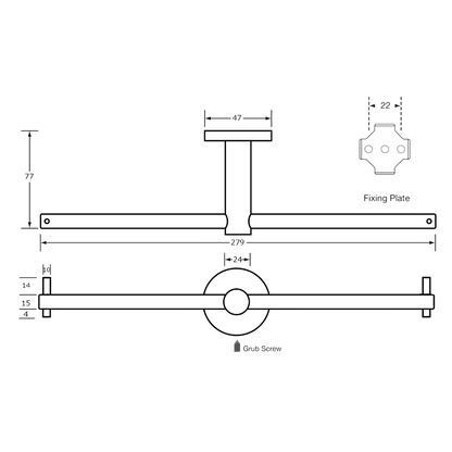 Double Toilet Roll Holder SS