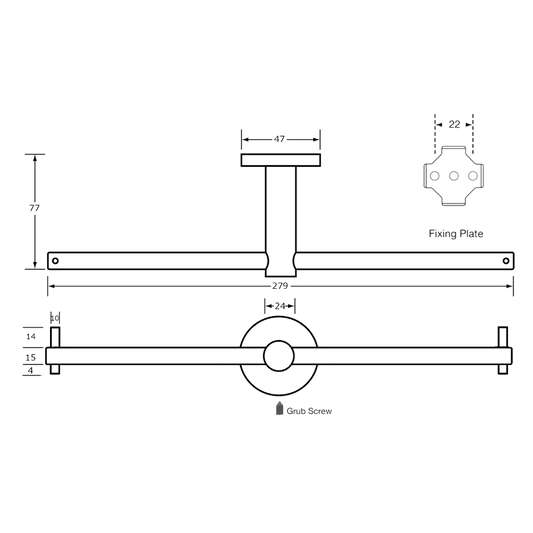 Double Toilet Roll Holder SS