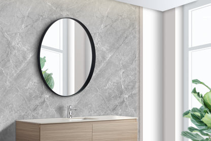 700mm Luna Aluminum Framed Mirror - Matte Black