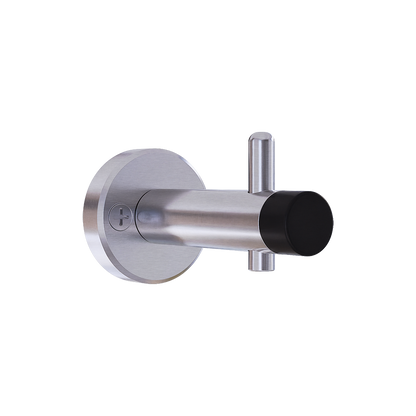 Heavy Duty Coat Hook with Bumper, Satin Stainless Steel