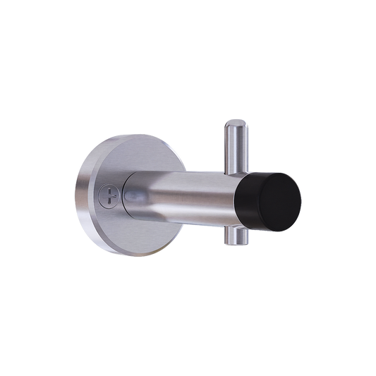 Heavy Duty Coat Hook with Bumper, Satin Stainless Steel