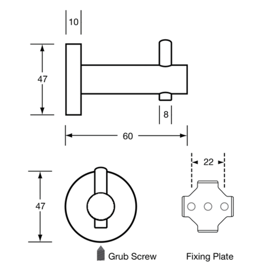 Antimicrobial Coated Robe Hook