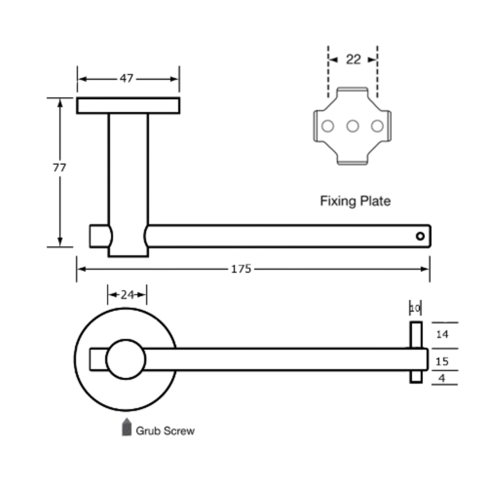 Single Toilet Roll Holder SS