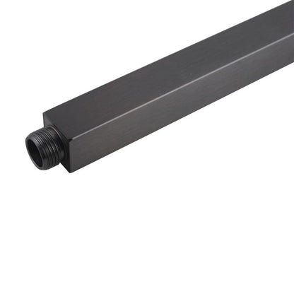 Square Brushed Nickel Ceiling Shower Arm 300mm