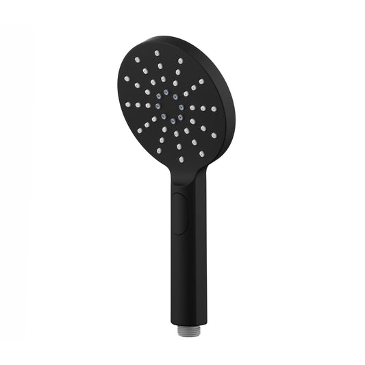 Pavia 250mm Matte Black Twin Shower On Rail Top Inlet Round
