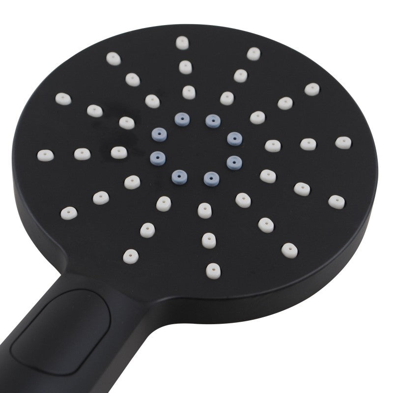 Round 3 Functions Black ABS Handheld Shower