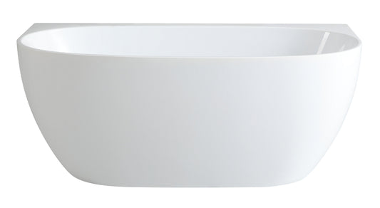 1500mm Aria Back to Wall Bathtub - No Overflow - Gloss White