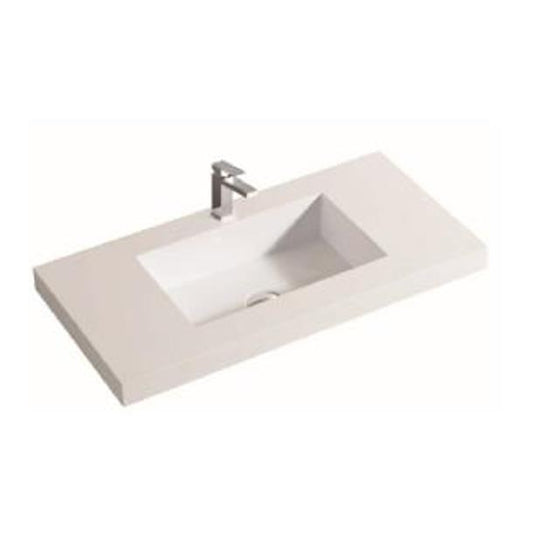 750mm  Poly Top - Gloss White