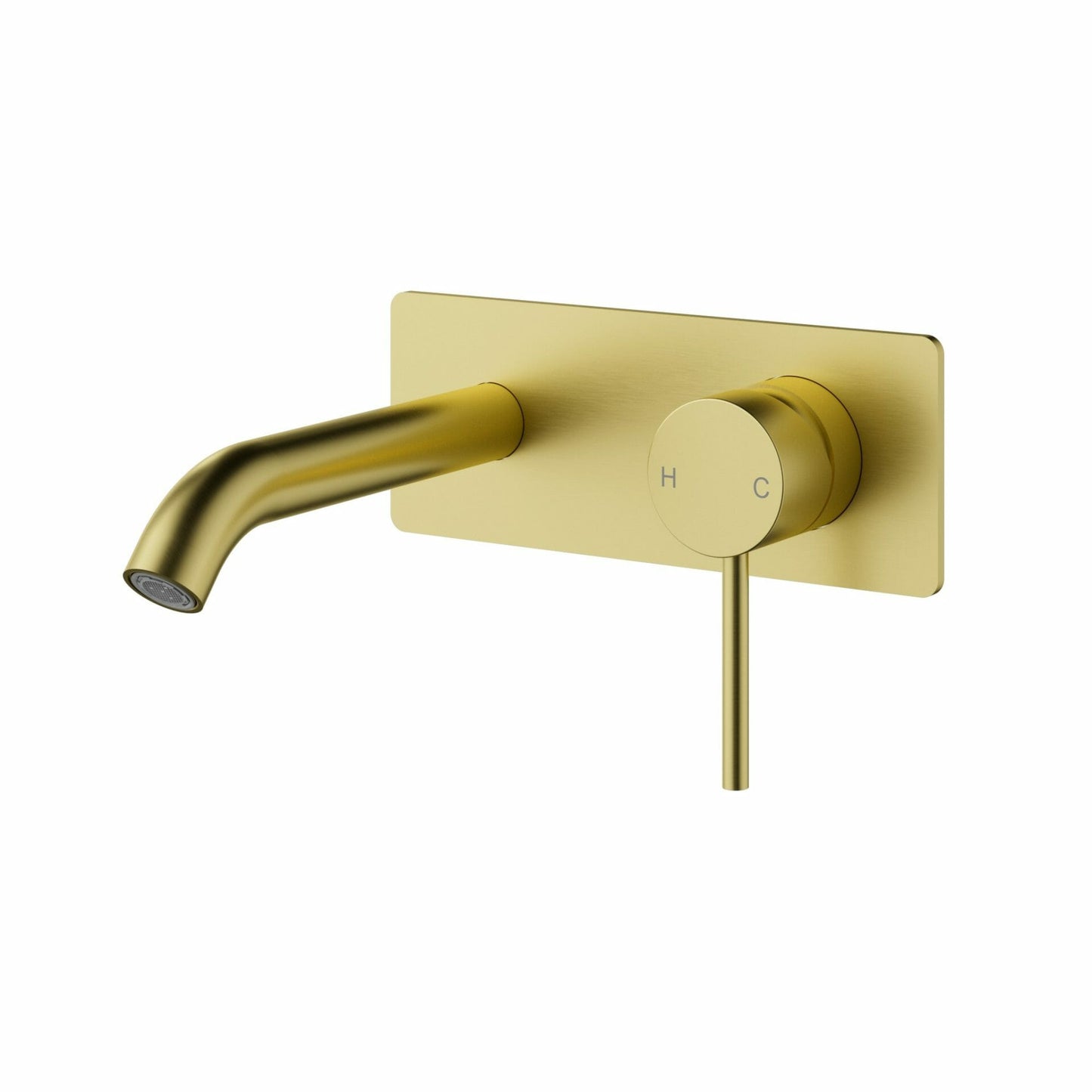 Otus Slimline Stainless Steel Wall Basin Mixer Trim Kits - Brushed Gold