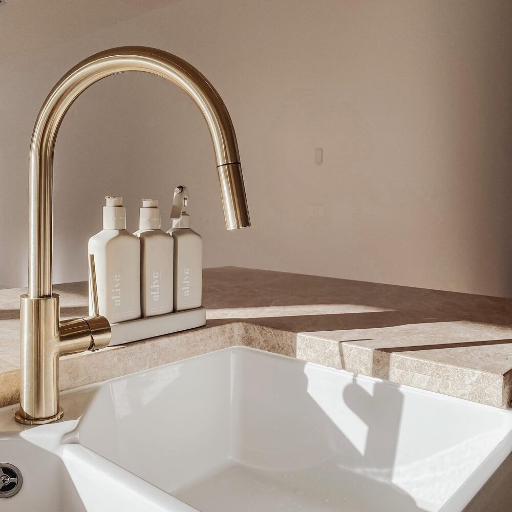 Chester 80x50 NTH Double Bowl Fireclay Sink - no overflow, one tap hole