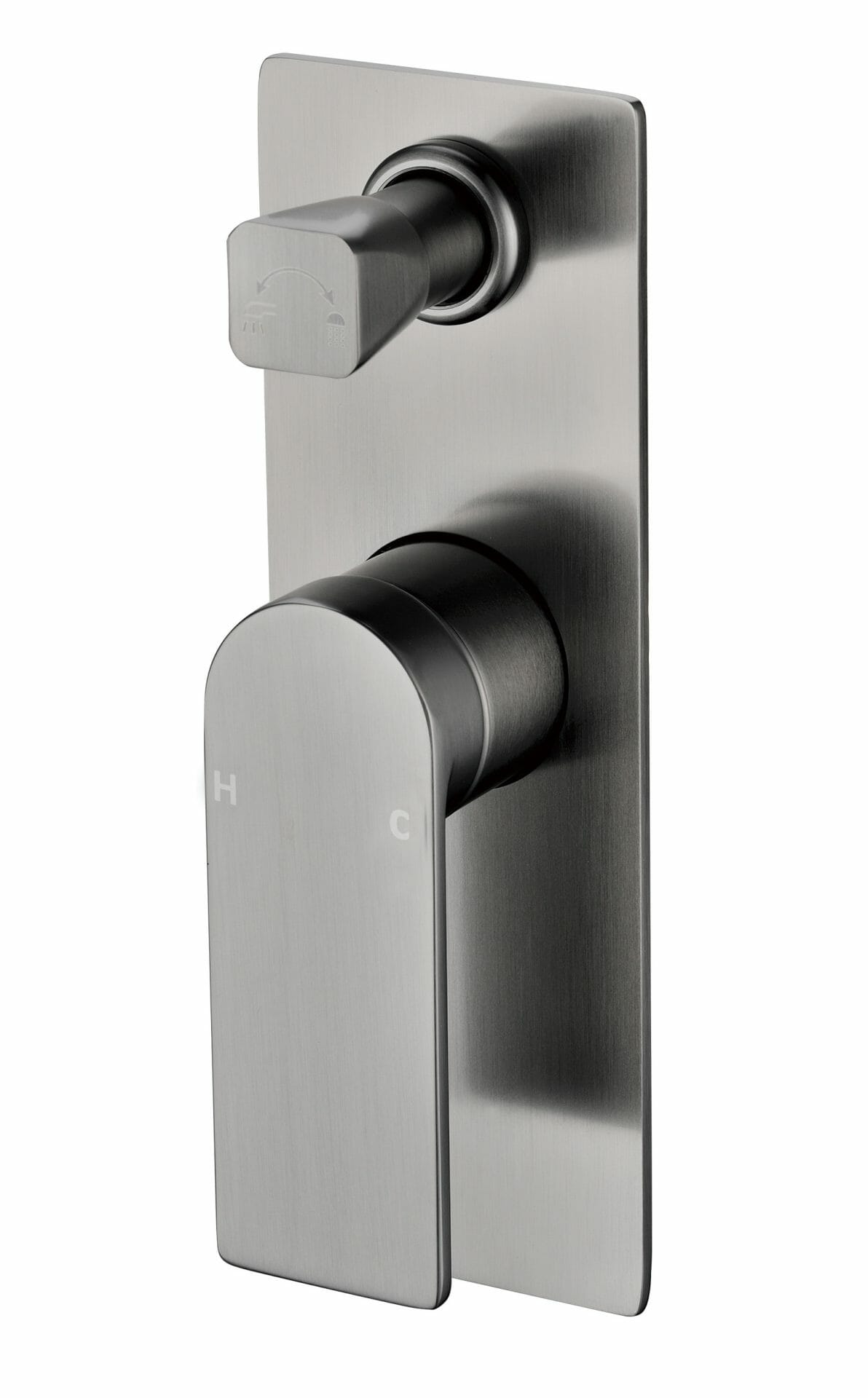 Ruki Wall Mixer With Diverter - Gunmetal