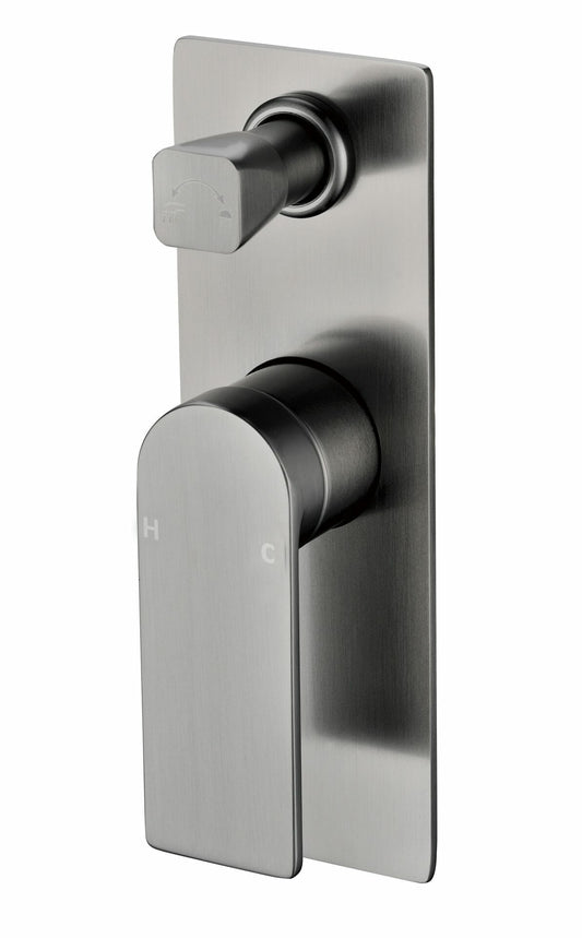 Ruki Wall Mixer With Diverter - Gunmetal