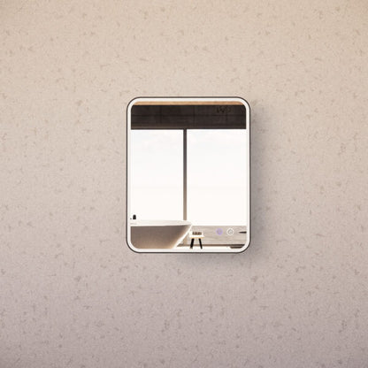 750mm Black Framed LED Mirror - 750*600*45