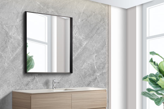 750mm Qubist Framed Square Mirror
 - Matte Black